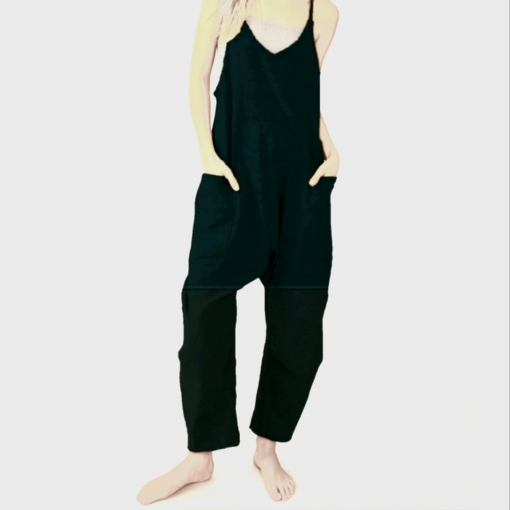 Onesie jumpsuit Black SZ M loose oversized fit‎